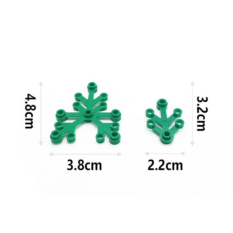 MOC国产小颗粒积木散件植物2417大树叶6x5叶子树茎干树屋改造花园-图0