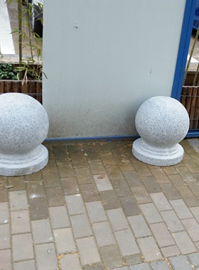 路障石球广场挡车石隔离石头墩子