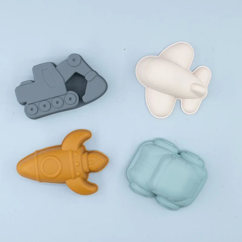 Animal Fruits Silicone 4pcs/Set Sand Mold Seaside Digging So - 图2