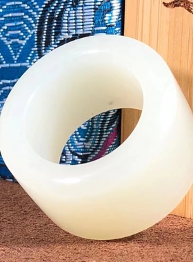 保真正品脂白新疆和田玉籽料扳指戒指原皮毛孔苏州名家玉质油润