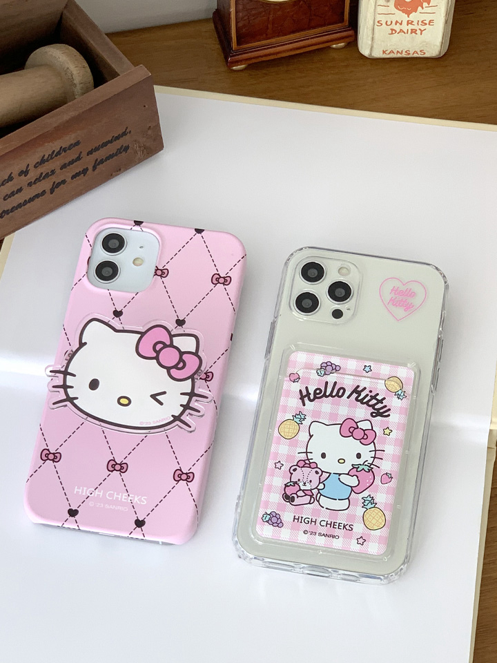 韩国Highcheeks正品代购Hellokitty手机壳kt猫少女心菲林壳透明壳 - 图2