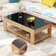 Simple modern style glass coffee table economical and simple
