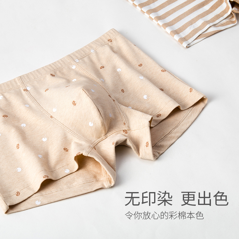 顶瓜瓜男士内裤男彩棉纯棉裆透气平角裤四角裤衩男可爱短裤个性潮,淘宝优惠券,粉丝福利购,淘宝优惠卷