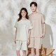Dingguagua ຄູ່ຜົວເມຍ jade ກ້າມຝ້າຍ pajamas ແຂນສັ້ນ