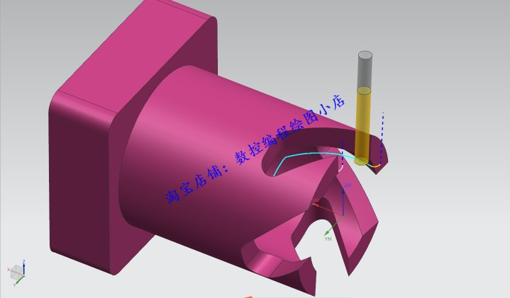 UG NX12.0四五轴联动开粗编程 四轴侧壁一刀流编程视频教程 - 图1