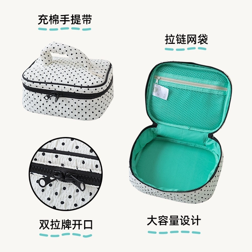 梵花不语 Косметичка, сумка через плечо, вместительная и большая портативная коробка для хранения для путешествий, сумка-органайзер