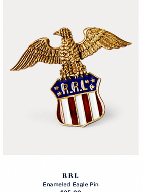 RRL衣酷  RRL Enameled Eagle Pin