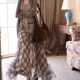 ກະໂປງ AZure ຝຣັ່ງ retro plaid