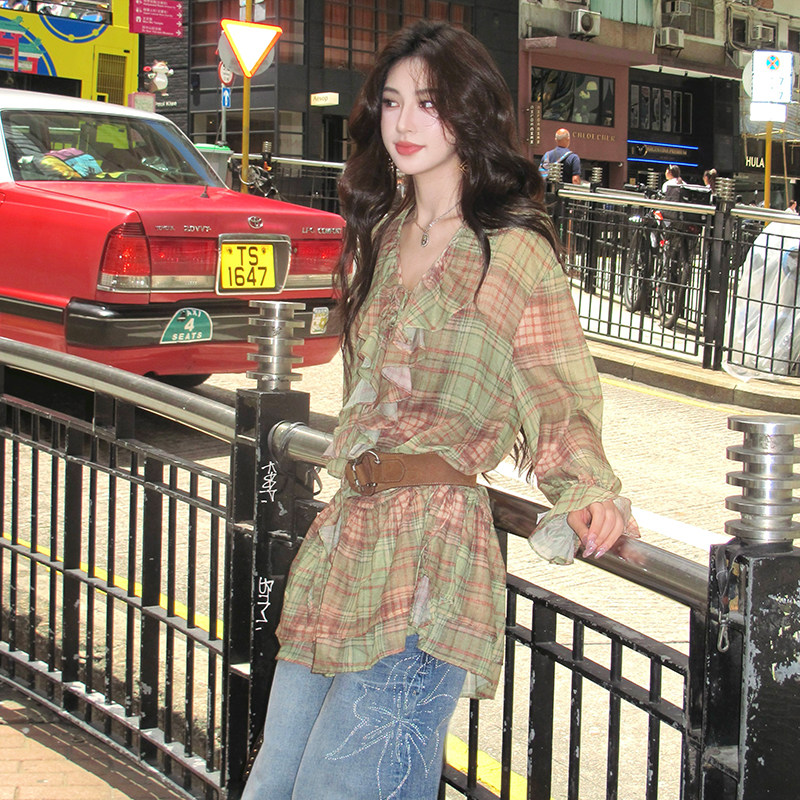 AZure法式复古牛仔裤女宽松直筒阔腿拖地长裤百搭通勤休闲烫钻裤,淘宝优惠券,粉丝福利购,淘宝优惠卷