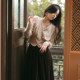 ເສື້ອ lace slim-fitting Slimming ແລະ elegant lace shirt