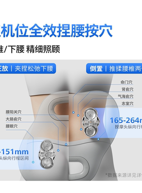 飞利浦智能腰部按摩仪全身背腰部颈椎按摩器腰背坐靠垫男女生礼物