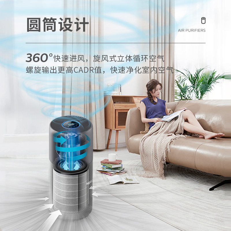 飞利浦空气家用消毒吸宠物猫除甲醛 飞利浦空气净化器