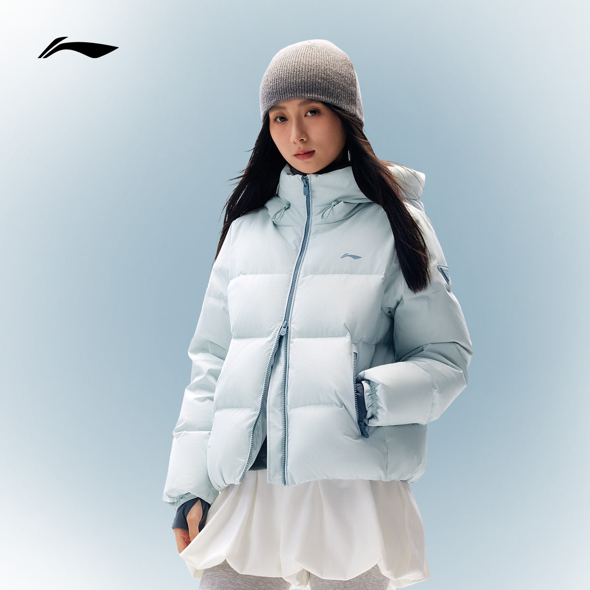 李宁火锅羽绒服丨女冬季新款连帽短款上衣鸭绒衣服女保暖运动外套,淘宝优惠券,粉丝福利购,淘宝优惠卷