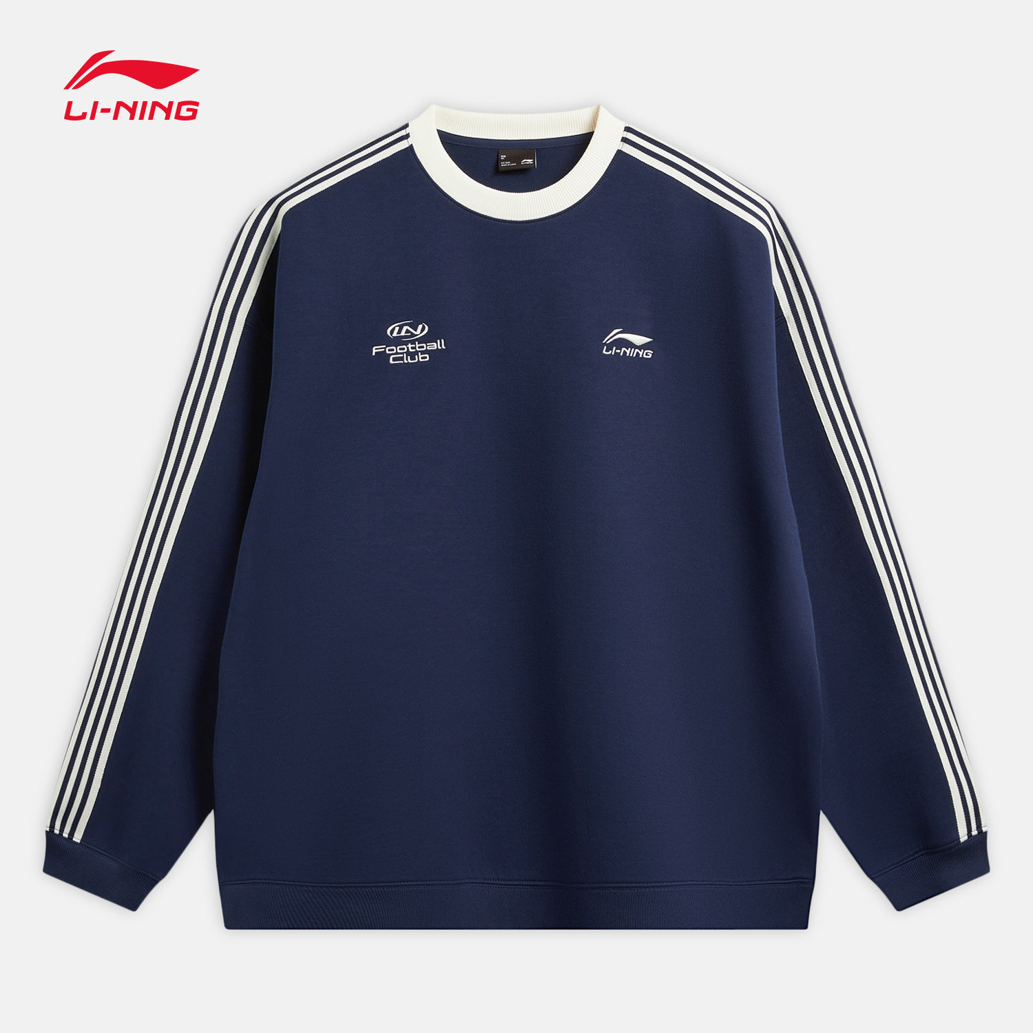 李宁球迷风卫衣女春季2026新款红色长袖情侣圆领上衣男针织运动服,淘宝优惠券,粉丝福利购,淘宝优惠卷