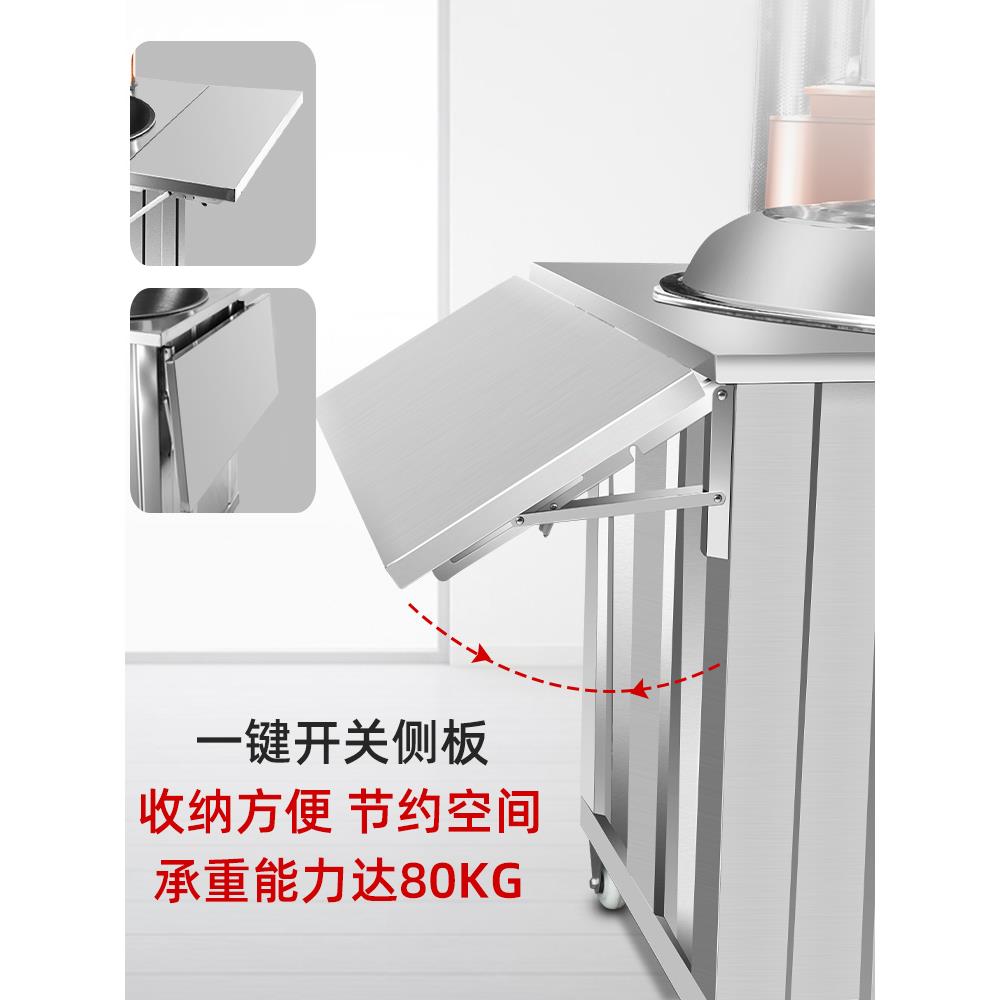 柴火灶农村家用无烟304不锈钢移动土灶台户外水箱节能烧木柴火炉 - 图1
