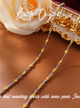 铜合金仿水晶项链 【柏荼】 铜· 轻奢手工 WX0609项链·中长