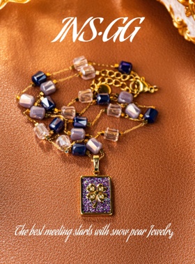 【INS · GG】小众设计原创钛钢高级感手工款仿水晶项链女LX3005