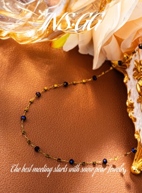 【INS · GG】2025新款项链高级感原创设计钛钢仿水晶颈链LX3017