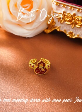 铜合金戒指 【柏荼】 铜· 轻奢设计 CPJ480合成立方氧化锆戒指