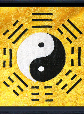 道家刺绣横幅八仙门楣
