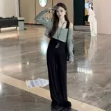 Дизайнерский комплект, жилет, штаны для отдыха, тренд сезона, 3 предмета