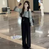 Дизайнерский комплект, жилет, штаны для отдыха, тренд сезона, 3 предмета