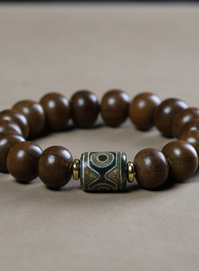 男女六道木复古满花纹佛珠手串