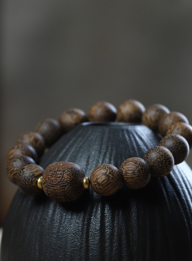 越南芽庄白奇楠沉水级老料手串