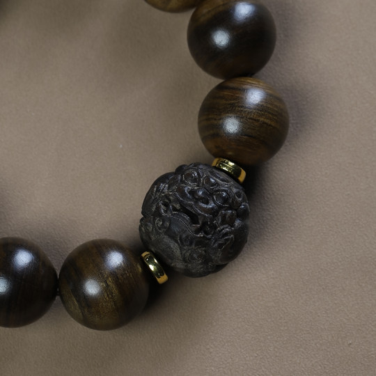 菩萨棋楠沉香木手串男沉贵宝佛珠虎斑纹民族风女款手链饰品收藏品