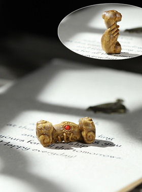 檀香木紫檀雕刻散珠DIY吊坠配件