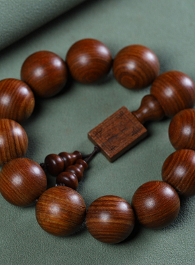 小叶红檀木佛珠手串文玩饰品批发