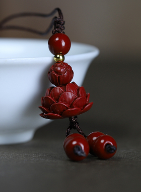 杭州灵隐朱砂莲花手机挂件礼物