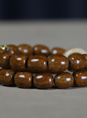 紫金鼠菩提复古双圈手链佛珠文玩