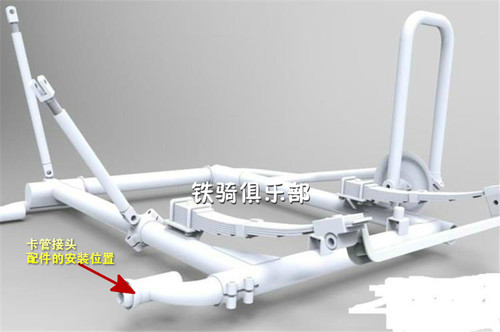 长江750 侉子边三轮卡管接头 主车架与边车架链接头挎斗摩托配件 - 图2