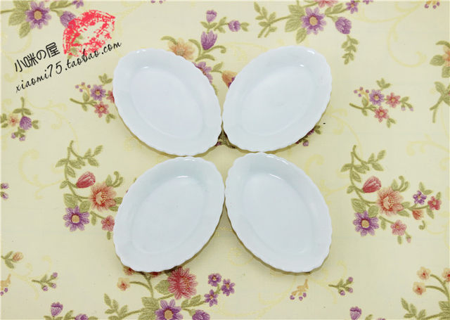 Baby DIY toy accessories mini ceramic food plate model mini life scene creative ornament C3028