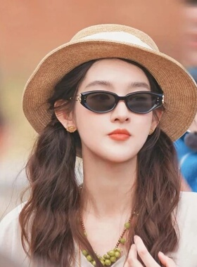韩版复古猫眼偏光太阳镜女高级感防晒小脸春夏墨镜2026新款辣妹风