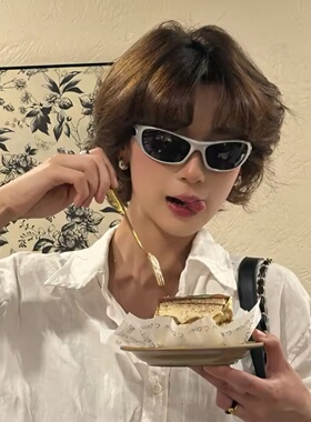 韩版科技感银色y2k千禧辣妹欧美风墨镜高级感户外运动太阳镜女潮
