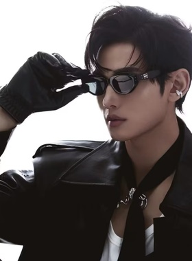 韩版潮型男复古黑色猫眼墨镜街拍防晒痞帅氛围感太阳镜2026新款女