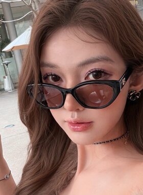 韩版复古猫眼偏光太阳眼镜女显瘦高级感防紫外线旅游拍照防晒墨镜