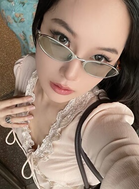 老钱风金属椭圆墨镜女款2026新款高级感防紫外线水银太阳眼镜近视