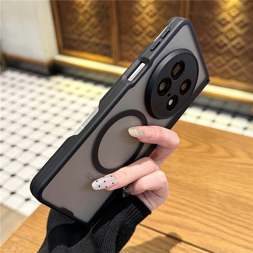 适用oppofindn6手机壳中轴保护oppo find n6磁吸铰链全包防摔双边硅胶超薄findn6磨砂透明findn5高级感软壳男 - 图2