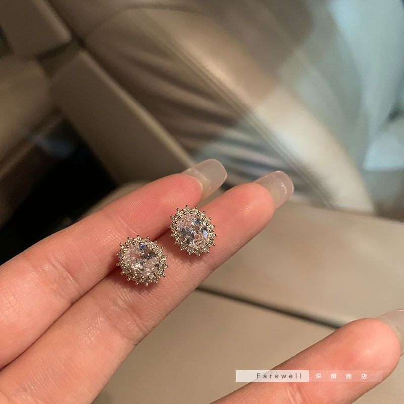 鸽子蛋温柔气质耳环小众设计感耳钉女925银高级感饰品气质锆石,淘宝优惠券,粉丝福利购,淘宝优惠卷