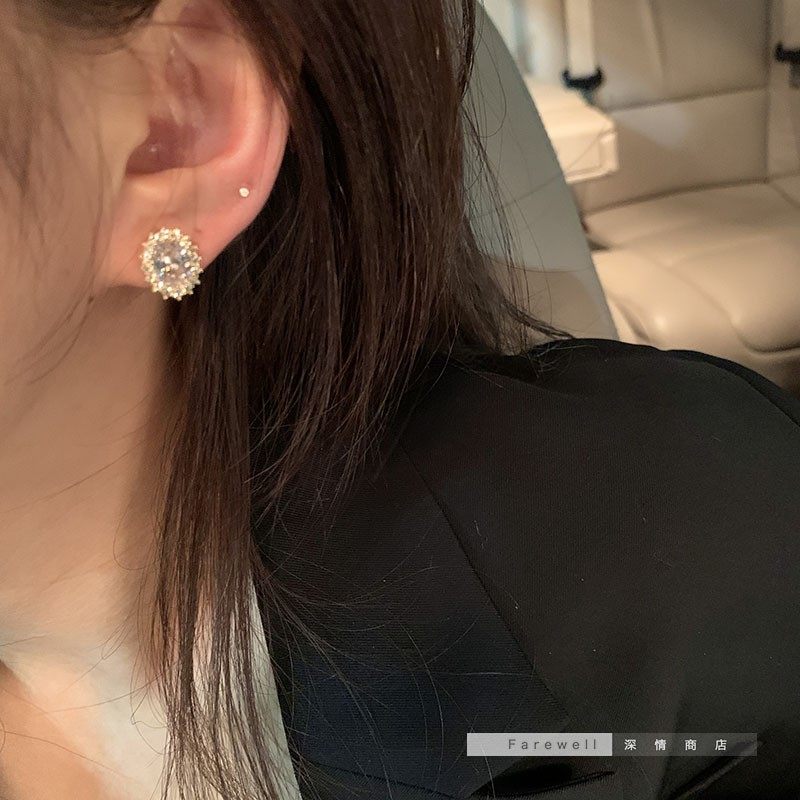 鸽子蛋温柔气质耳环小众设计感耳钉女925银高级感饰品气质锆石,淘宝优惠券,粉丝福利购,淘宝优惠卷