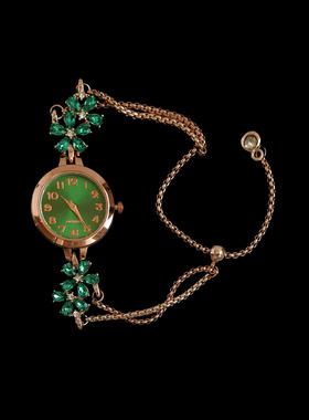 复古JadeBloomTimepiece手链表