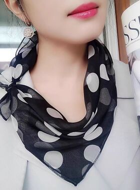 白色春秋搭配衬衫夏季小丝巾