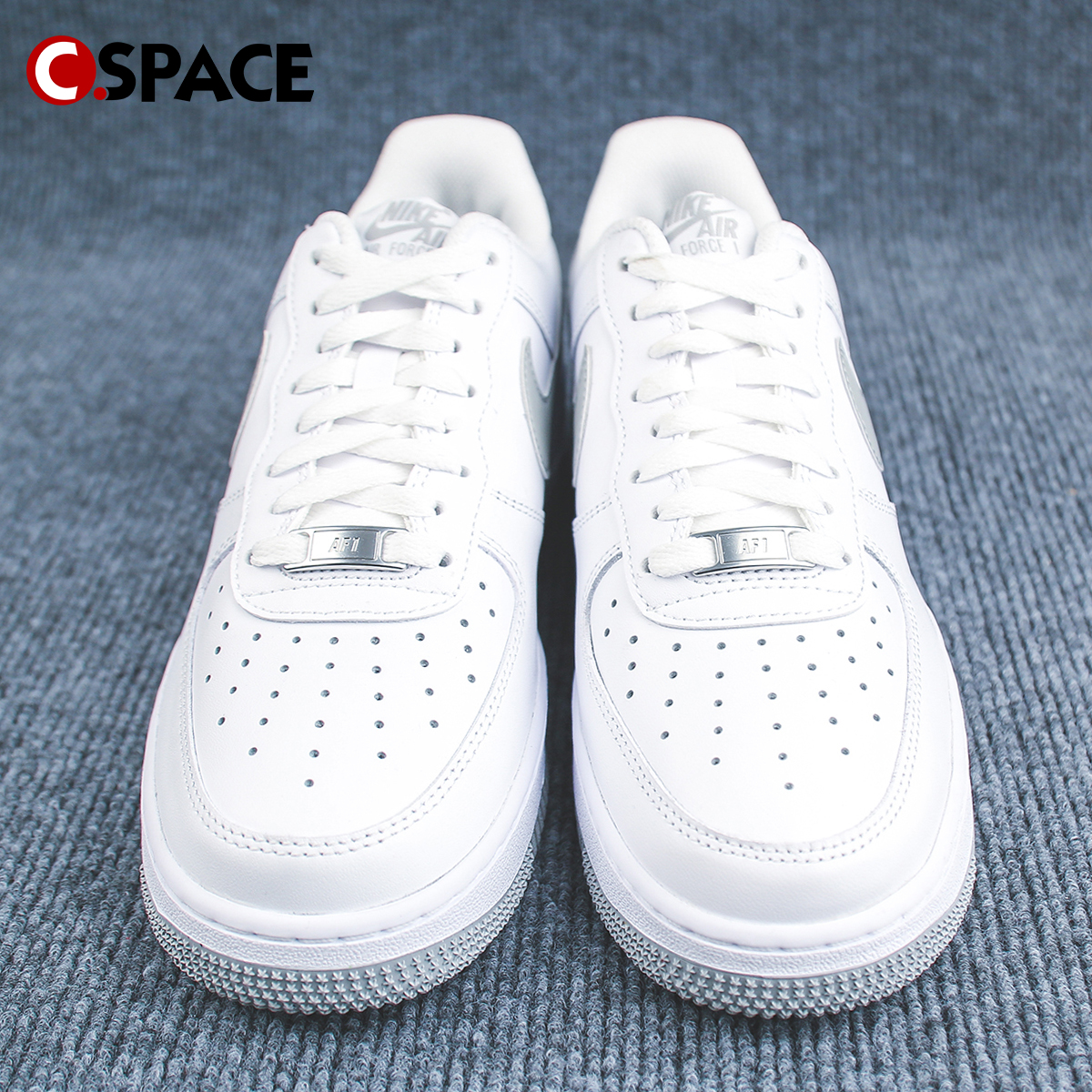 Cspace W Nike Air Force 1 Low AF1白灰 休闲耐磨板鞋FJ4146-100 - 图0