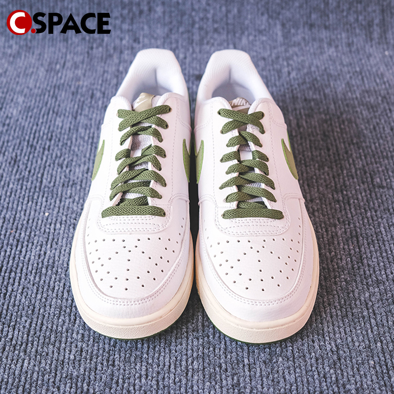 Cspace Nike Court Vision 1 Low 白绿防滑低帮板鞋 FJ5480-100 - 图1