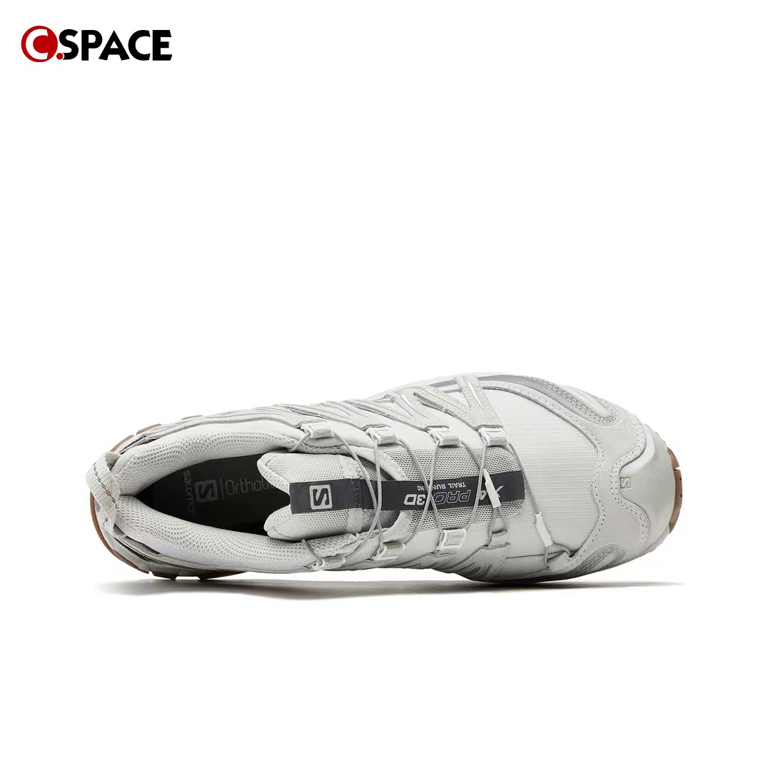 Cspace SALOMON萨洛蒙  XA Pro 3D 白灰 耐磨低帮跑步鞋 472436 - 图2