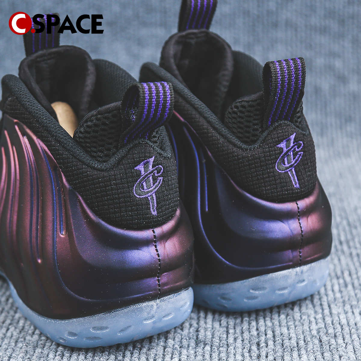 Cspace W Nike Foamposite One紫黑 茄子喷 复古篮球鞋FN5212-001 - 图2