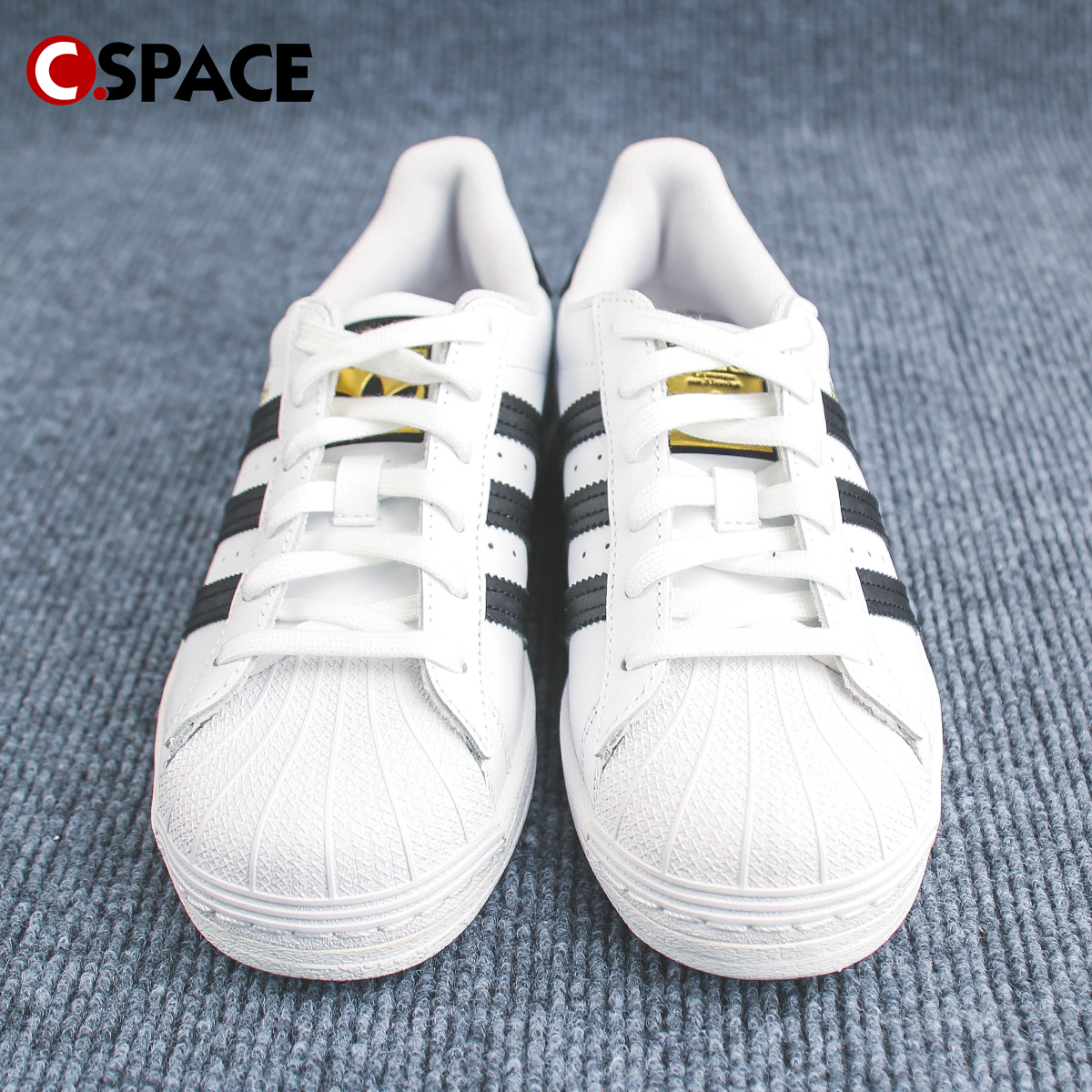 Cs Adidas SUPERSTAR 黑白金标贝壳头 休闲板鞋 EG4958 - 图1